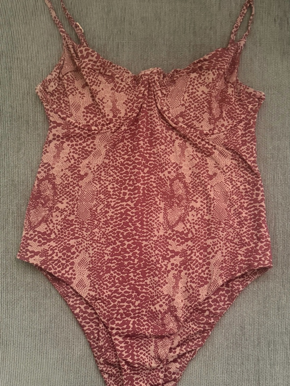 acacia swimwear Mauve and Light Pink Animal Print One-Piece